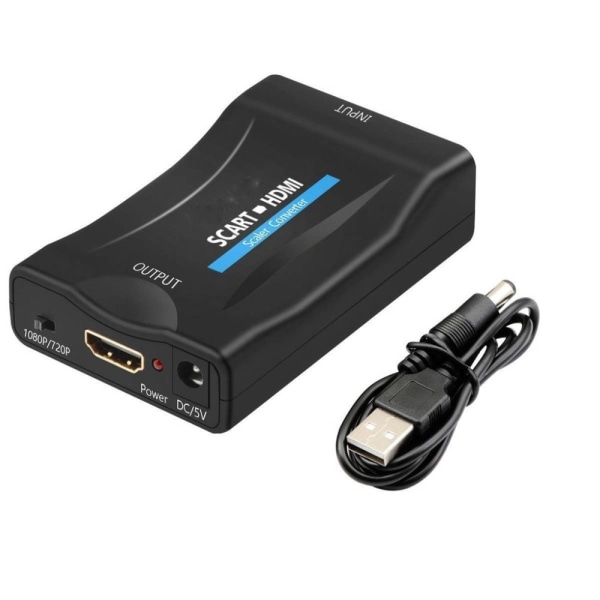 Scart till HDMI-omvandlare Black