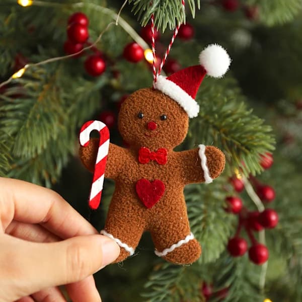 /EA/3 st juldekoration pepparkaksgubbe liten hängande