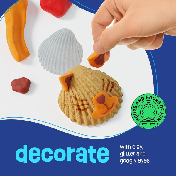 Sea Shell Painting Kit för barn - Konst och hantverk presentsats för pojkar och flickor i åldern 4-12