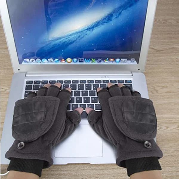 /EA/##/Grå USB dobbeltsidede elektriske varmehandsker##/