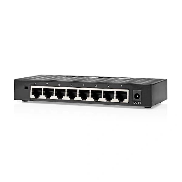 /EA/Netværksswitch | Kablet hastighed: Gigabit | Antal Ethernet-porte: 8