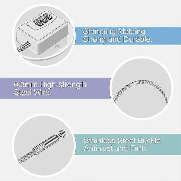 /EA/ 2-pak Køleskabslås - Robust Kombinationslås til Køleskab