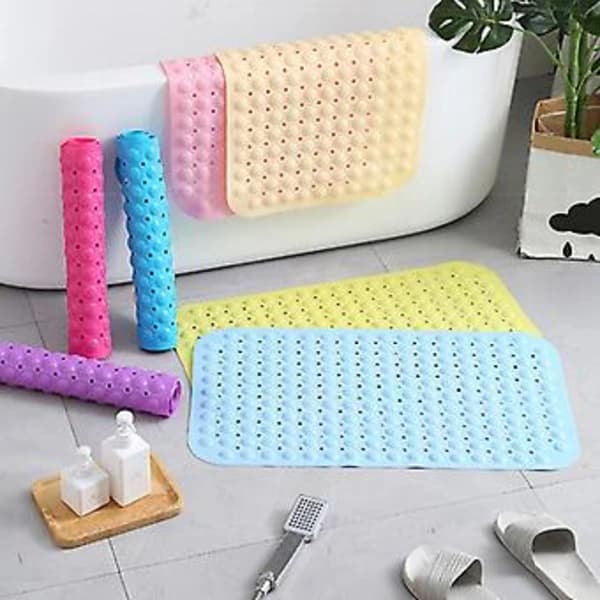 /EA/Rektangulær PVC Fodmassage Badeværelsesmåtte Stor Rose 35*70cm
