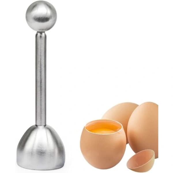 /EA/ Eggkutter Eggverktøy i rustfritt stål, eggeskallåpner, skallkutter for harde og myke egg, eggeskallseparasjon for hjemmekjøkken