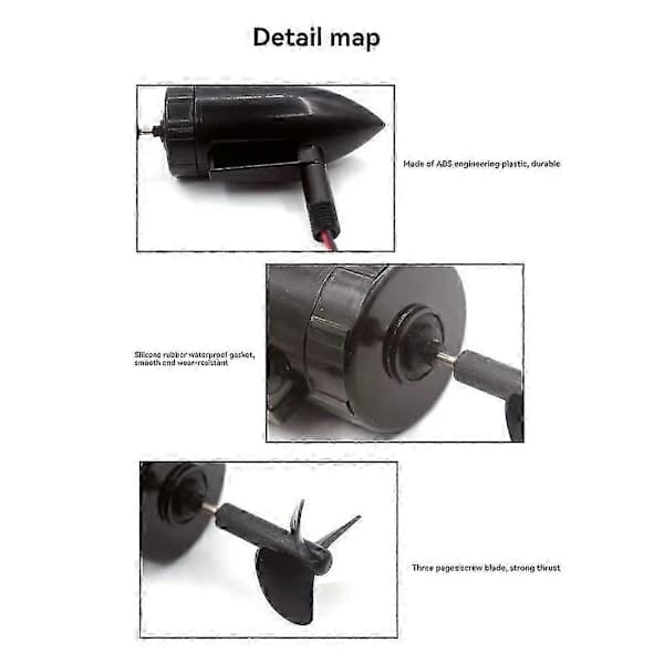 /EA/Betesbåds undervandsmotorpropeller Bådtilbehør DIY Modificerede sæt til Flytec 2011-5 Fiske B Sort