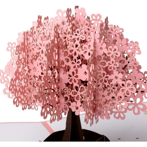 /EA/3D Pop Up-kort, Bursdagshilsen Invitasjon Bryllup 3D Sakura T