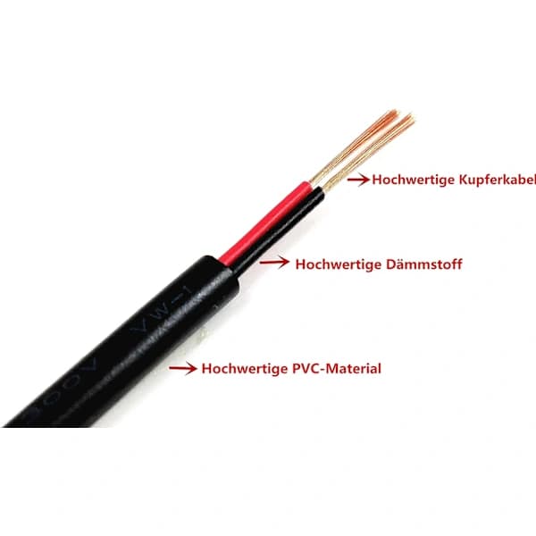 /EA/2 stk./pakke sort DC 12V Inline-strømafbryder 5,5 mm x 2,1 mm DC-stik a