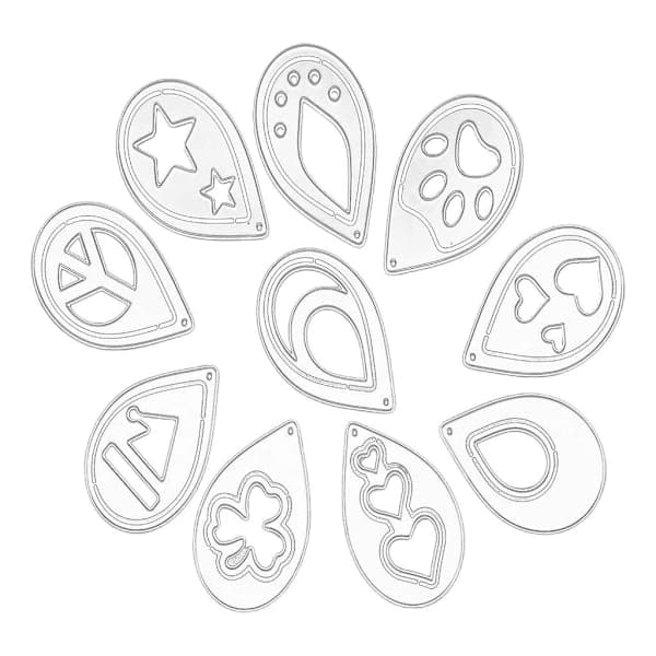 /EA/ Tårformede Ørering Skæreforme Metal Ørering Die Cuts Form til DIY Øreringefremstilling