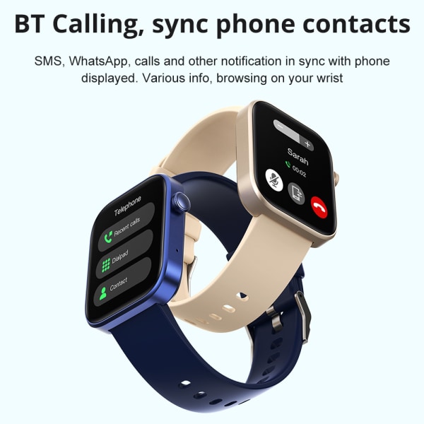 Bluetooth-stemmeopkald: Hold forbindelsen med venner, kolleger og kære lige på dit håndled. guld