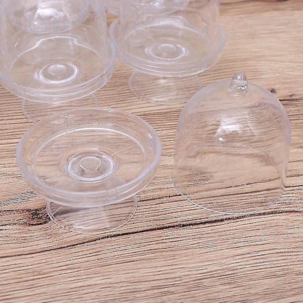 /EA/12-delars kakställ displaybräda med lock kompatibel med bröllop (transparent)