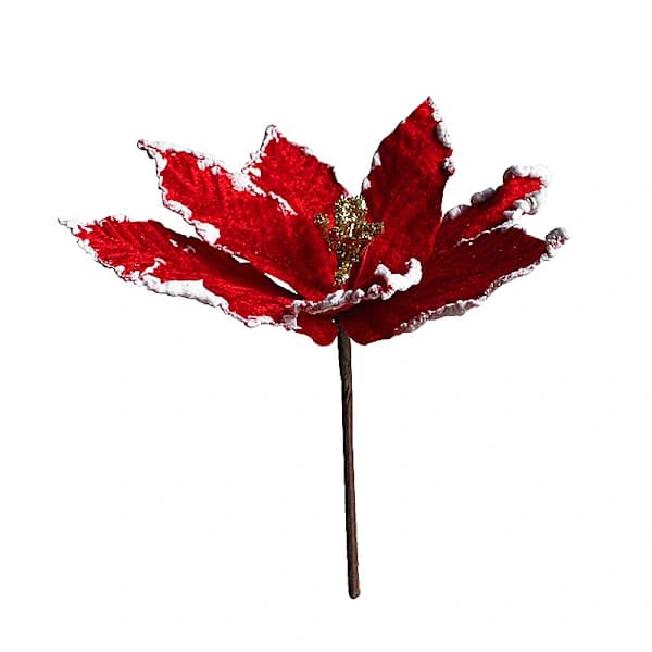 /EA/Silverkant julblommor julgransdekorationer blomma
