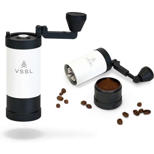 Håndsving kaffekværn: Udendørs bærbar manuel kaffebønnekværn til enkelt-servering grön