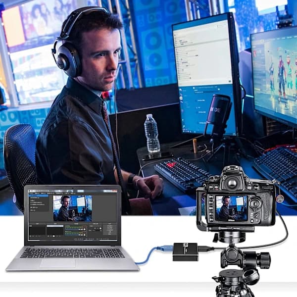 /EA/ Videon tallennuskortti, Capture Card mikrofonilla 4K HDMI Loop-O