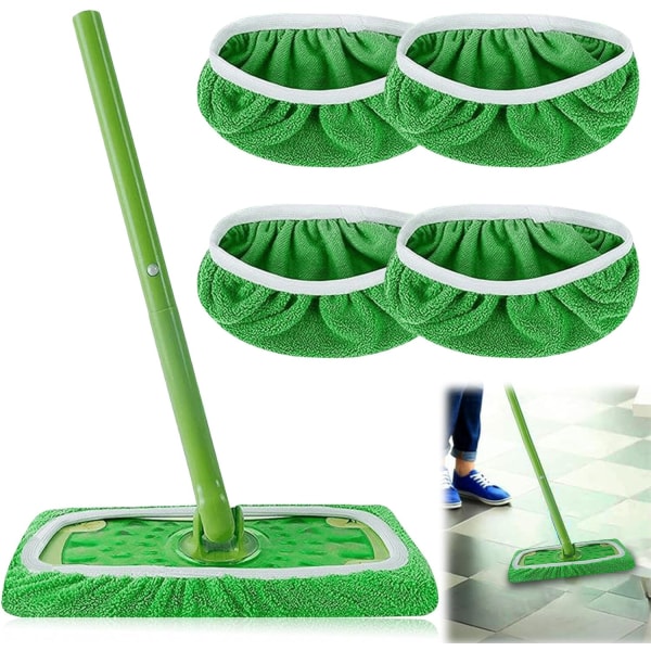 Uudelleenkäytettävät pyyhkeet Swiffer Sweeper -mopilla, kosteat lattialiinat, jotka imevät vettä ja likaa, kuivat lattialiinat, cover märkälle 8 st