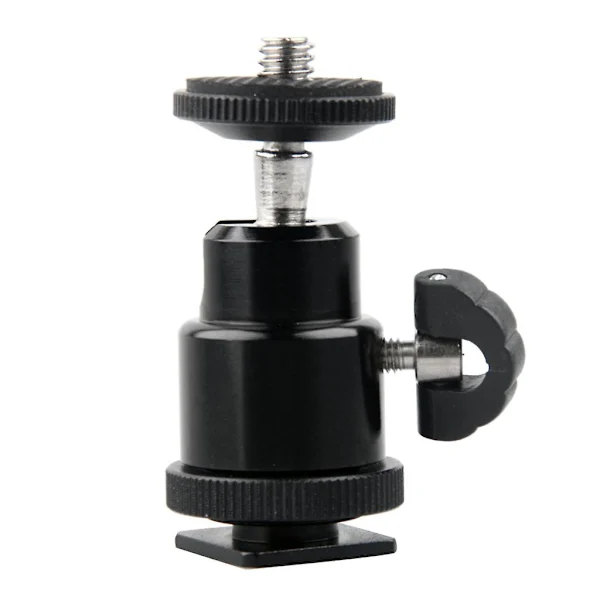 /EA/Kamerastativ LED-ljus blixtstativfäste hållare montering 1/4 blixtskoadapter