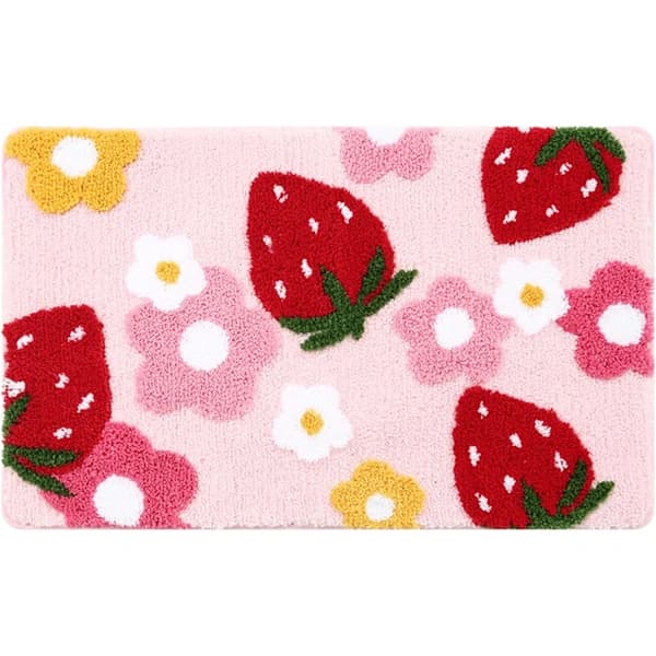 /EA/(Rosa, 45x65cm) Baderomsmatte sklisikker absorberende vaskbar dørmatte
