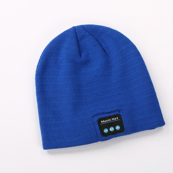 Bluetooth Beanie Hat trådløs hovedtelefon til udendørs sportsjulegaver blå