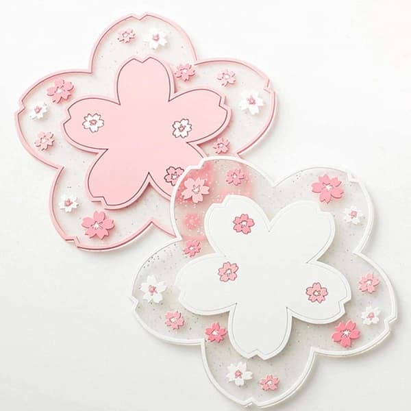 /EA/Underlag 2 stk. PVC Bløde Sakura Underlagsplader Bordunderlag Hjem