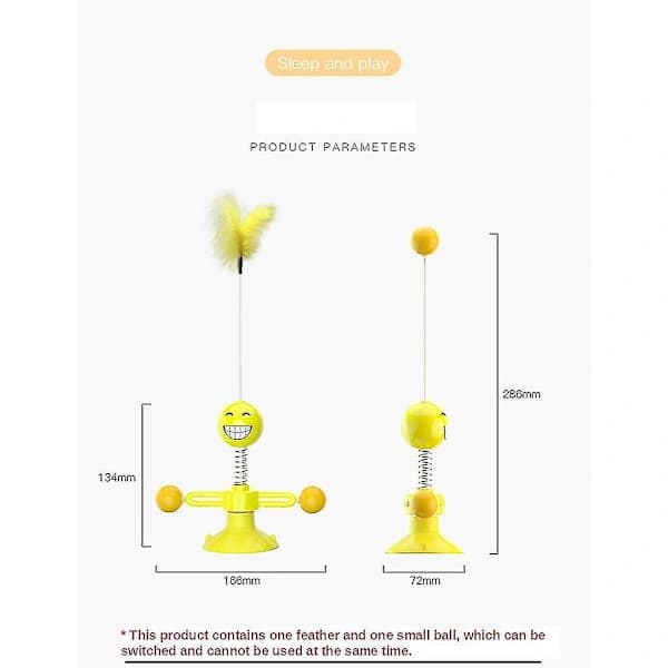 /EA/Kattefjerlegetøj 1 stk. Kæledyrslegetøj - farve: orange