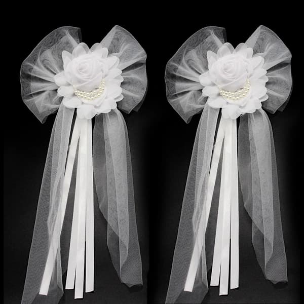 /EA/Perlebuds Silkebånd Blomster for Bryllupsfest Dekor, Brudebil