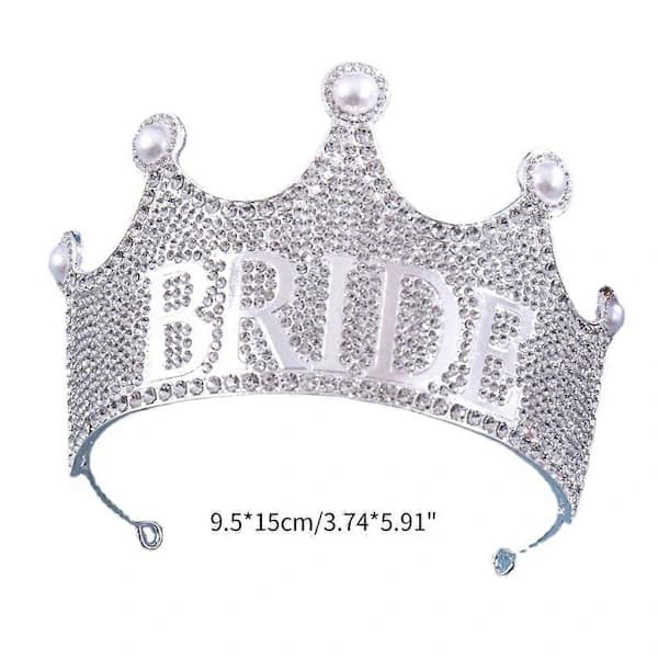 /EA/Luksuriøse brudehodeplagg Håndlagde Rhinestone Hårdiadem Kroneformet Hodeplagg