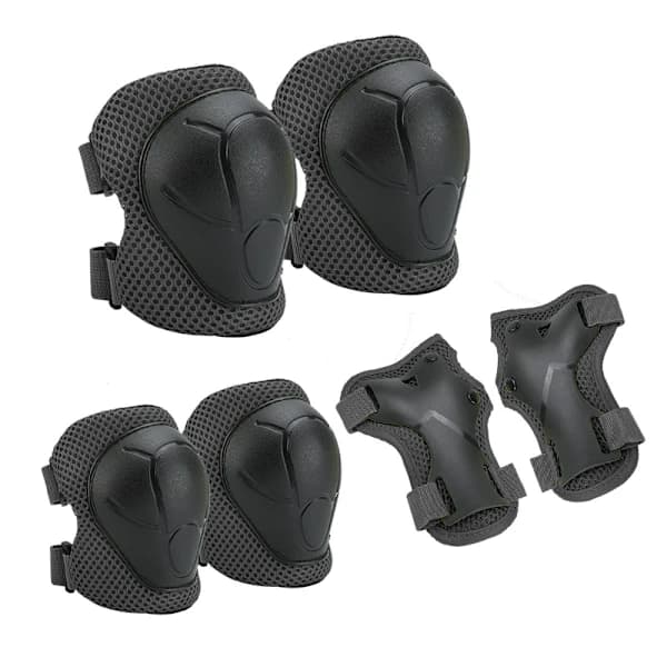 /EA/ Barn Skyddsutrustning Set Knäskydd för Barn 3-14 År (6PCS) Svart
