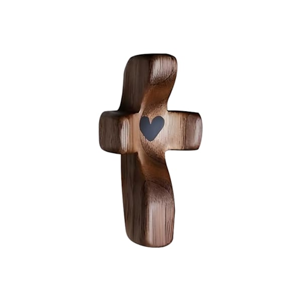 Cross My Heart | Uppmuntrande Gåva Träkors Fingertopps Stresslindring Gåvor Ficka Litet Kors Julklapp Handhållet Träkors 5pcs