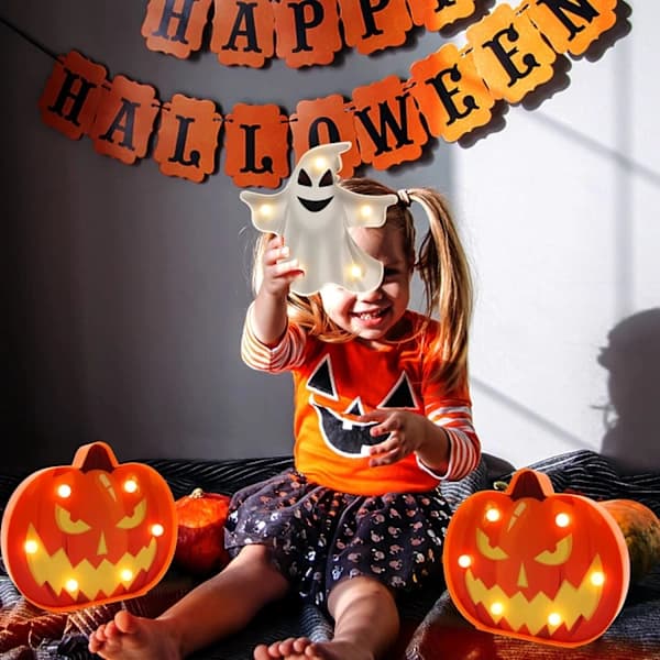 /EA/Halloween-dekorationer - Halloween-dekoration - Græskar og spøgelse