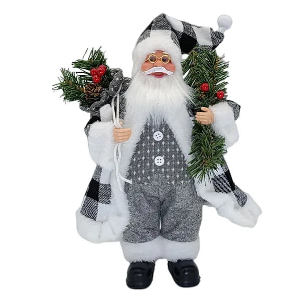 /EA/ Svart + Vit - Sittande tomtefigurer Stående tomtefigur