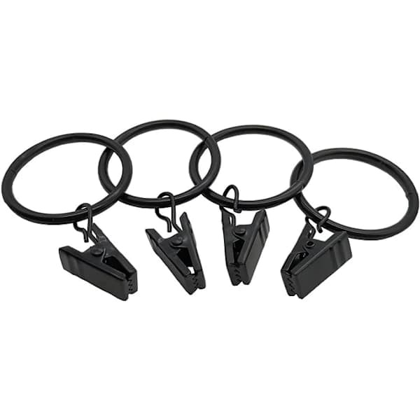 /EA/50-pack Tunga Metallringar för Gardinklämmor, Dekorativa V