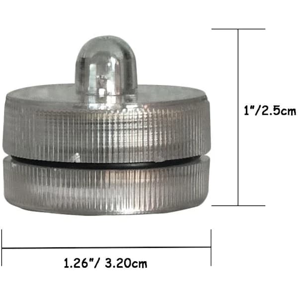/EA/12-pakning Vanntette LED-lys Dykkelys Vanntette Telys