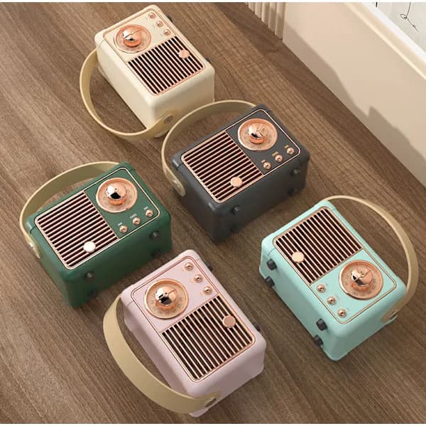 /EA/Retro kannettava ääni, nostalginen mini bluetooth -kaiutin (musta),