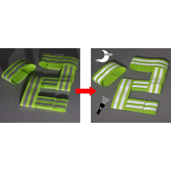 /EA/[6X Elastiska Reflexarmband, Säkerhetsreflexband för Promenader