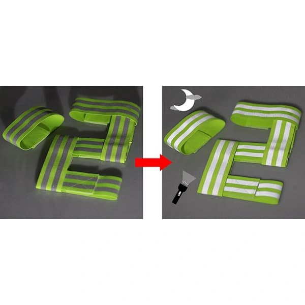 /EA/[6X Elastiske Refleksarmbånd, Sikkerhetsrefleksbånd for Gåturer