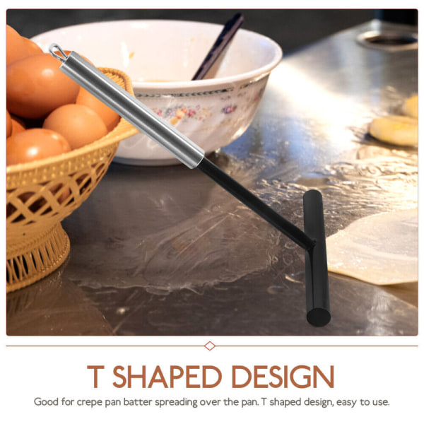 T-format verktyg för Crepes Pan Maker Pancake Fruit Scrape Applikator 1 pc