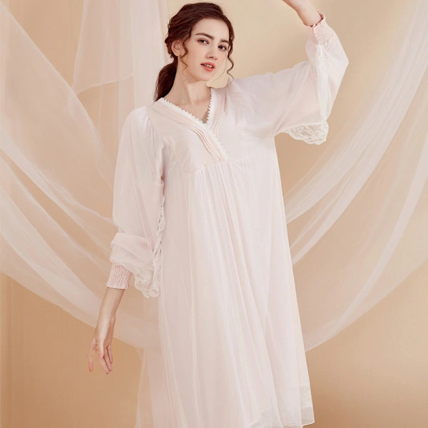 /EA/Kvinders langærmede søde og nuttede prinsessepyjamas - Pink XL