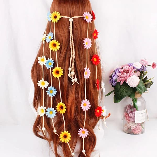 /EA/Daisy Crown Håraccessoar Boho Pannband Förälder-Barn Fest Ha