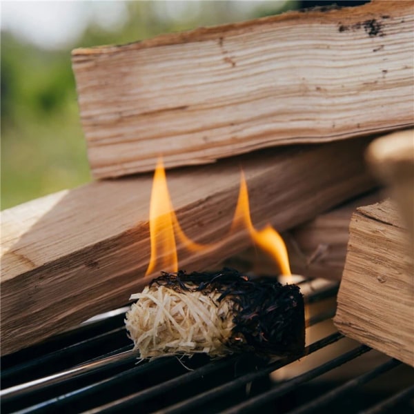 Naturliga eldtändare Eco Lighter Träull för vedbrännare- Eldstartare 20 st