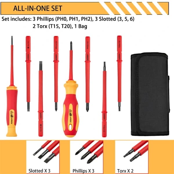 /EA/10-pack Isolerad Elektriker Skruvmejselborr