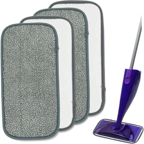 /EA/4 stk. 30*15cm Genanvendelige Moppepuder Absorberende Fladmoppepuder Vaskbare Maskinudskiftningsrefiller Spraymoppepuder
