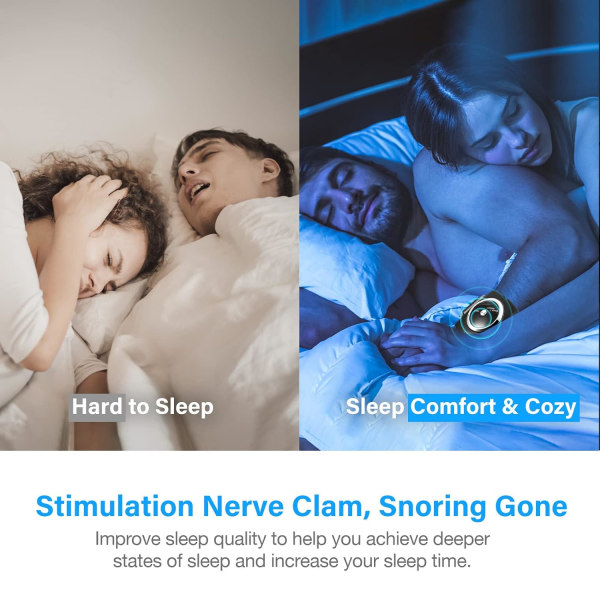 Anti-snorkeenheter, søvntilkobling Anti-snorkearmbånd, effektiv snorkeløsning, snorestopp-p¨ºr for blokkerte nesebor Snorkereduksjon