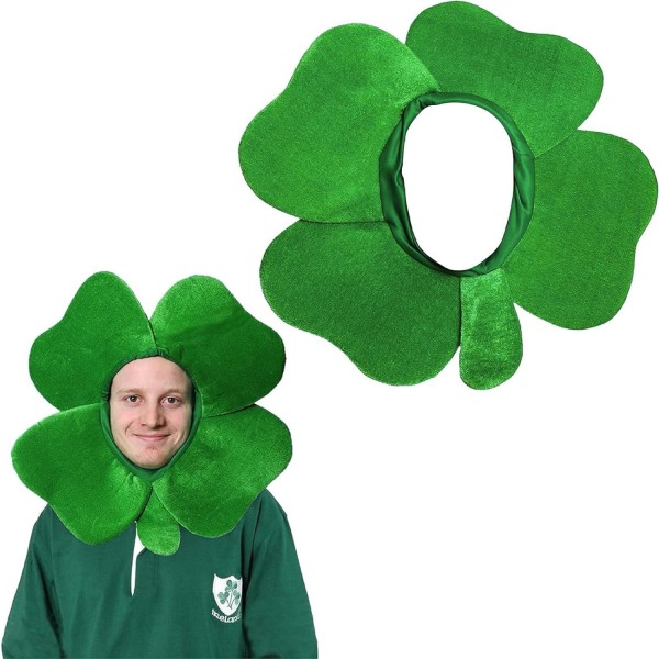 Wtosuhe St. Patrick's Day Hat Shamrock Hat Grøn Velvet Top Hat til Mænd & Kvinder St. Patrick's Day Tilbehør Fester Fest favoriserer Irish Leprechaun