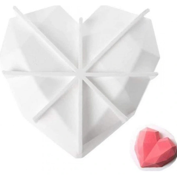 /EA/Diamant Hjerteform Silikone Mousse Kageforme