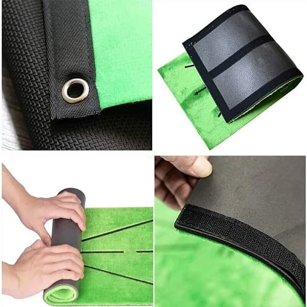 /EA/Förbättrad Spikad SBR Golf Swing Pad Vikbar Inomhus Putter Övningsmatta