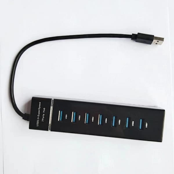 /EA/USB 3.0 Notebook/Desktop Expansjonsdokk, En-Drag Sju-Hub, 0,3 Meter Lang
