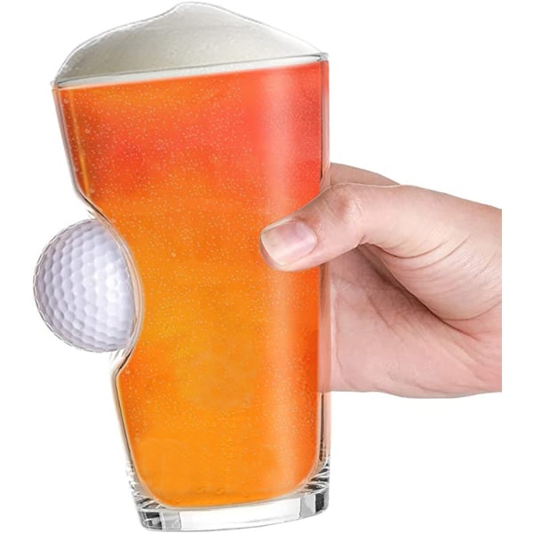 Glass med riktig golfbolle - 16oz | Bröllopsdagspresenter for män, bröllopspresenter 1 st