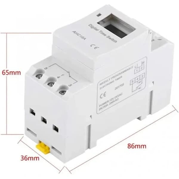 /EA/Trolig digital timer, dagsomskifter, Astro digital, 220V AHC15 A type, elektrisk timer