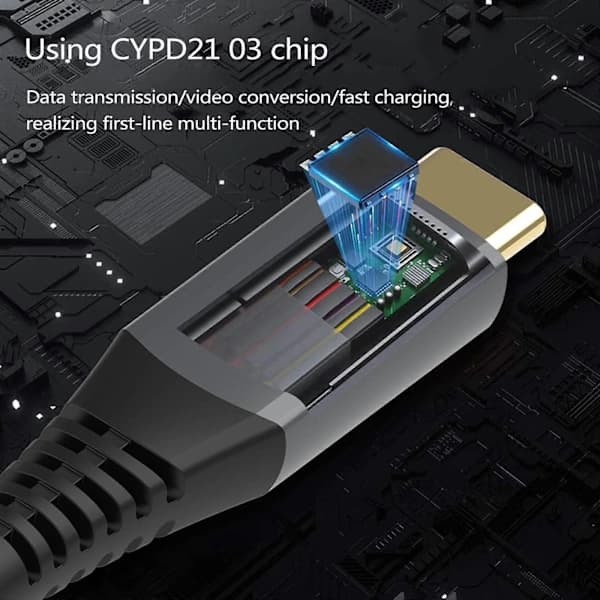 /EA/40 Gbps USB4 3 Type-C Hann til Hann-kabel med 8K Video 100W Lading 120CM