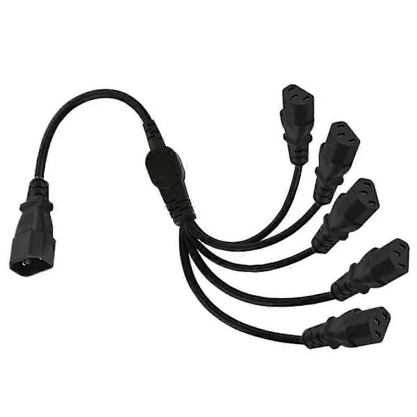 /EA/50 cm UPS Server C14 til flere C13 Forlængerkabel Strømkabel Splitter Ledning Én til fire
