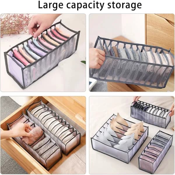 /EA/6 Rum Undertøjsorganisator Foldbar Strømpe BH Skuffe Divider
